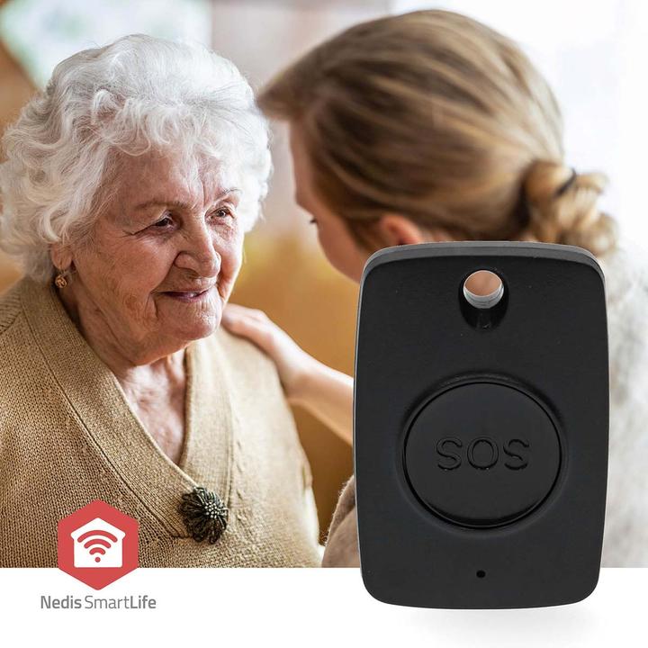 Actual product image Nedis Smart panic button Zigbee 3.0 | Battery type - Energy: CR2450 | Black