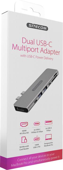 Actual product image Sitecom Mpa (USB-C, 7 Ports)