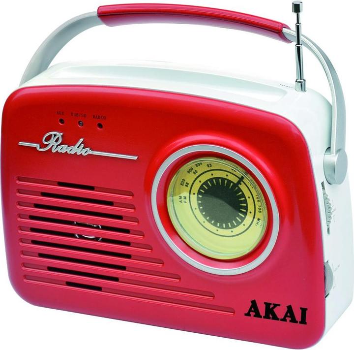 Akai Professional APR-11RRED radio Portable Analogue Red (FM, AM, Bluetooth)