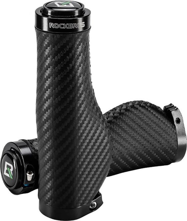 Rockbros Bike Grips Twisted Ergonomic Anti-Slip Grips - Black