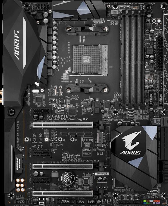 Image du produit Gigabyte Aorus GA-AX370 Gaming K7 (AM4, AMD X370, ATX)