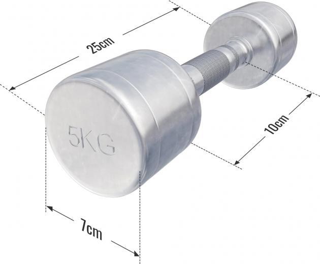 Image du produit Gorilla Sports Haltères Chrome (2 x 5 kg)