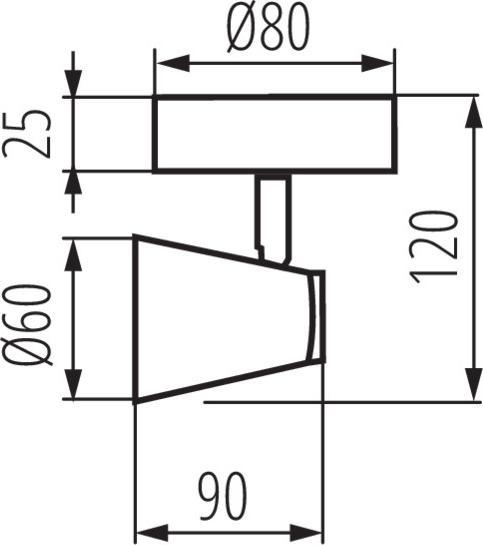 Productafbeelding Kanlux 28760 ENALI EL-1O W Wand-Deckenleuchte (GU10)