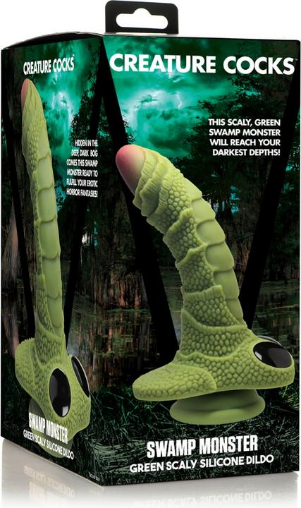 Produktbild Creature Cocks Swamp Monster Scaly Silicone Dildo - Black
