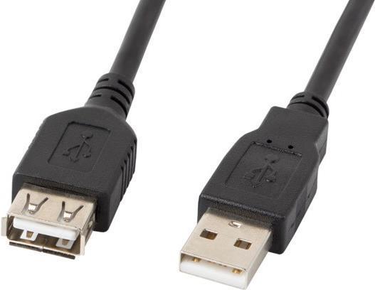 Image du produit Lanberg CA-USBE-10CC-0018-BK Câble USB 1,8 m 2,0 USB A Noir (1.80 m, USB 2.0)