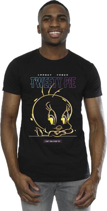 Actual product image Looney Tunes Mens Tweety Glitch T-Shirt (S)