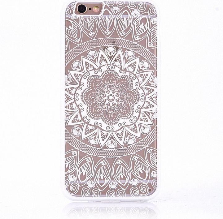 König Design Apple iPhone 8 Plus Handy Hülle Mandala Case Schutzhülle Motiv Kreis Weiss Neu (Apple iPhone 8 Plus)