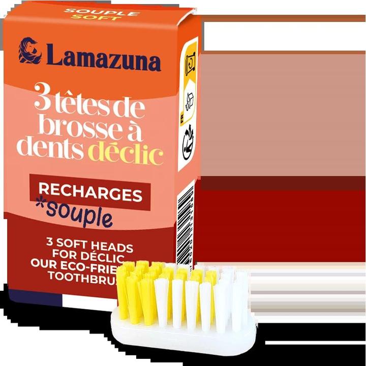 Image du produit Lamazuna 3 têtes de brosse pour brosse à dents Douce - (Souple, 3 x)