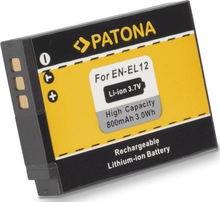 Actual product image Patona Battery EN-EL12, 800 mAh / 3.7V (Rechargeable battery)