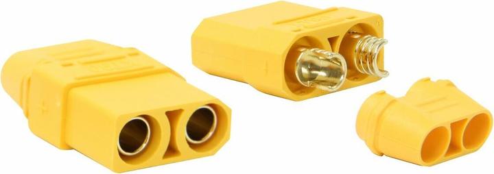 Produktbild Jamara Hochstromstecker/Buchse XT90 vergoldet Grip mit Isolierkappe 1 Paar