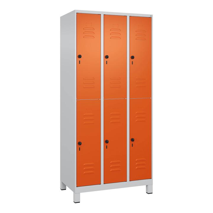 Image du produit C+P Vestiaire double Classic Plus, largeur de compartiment 30 cm, avec pieds