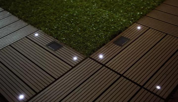 Produktbild Spa Solutions WPC Klickfliese mit LED 1 m2 Grau