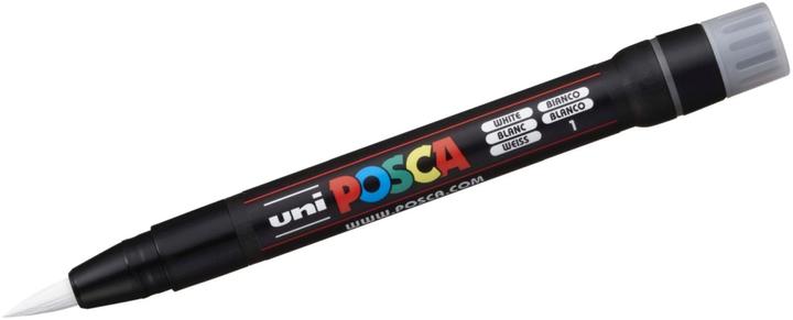 Actual product image Posca Brush tip marker (White, 10 mm, 1 x)