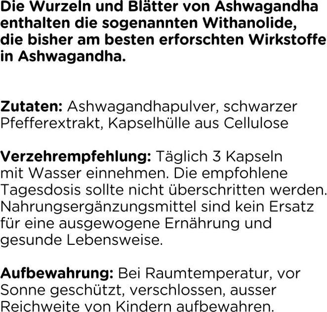 Valori nutrizionali e ingredienti Kanela Ashwagandha Plus Capsule (75 Capsule) (1 Pezzo/i, Pillole)