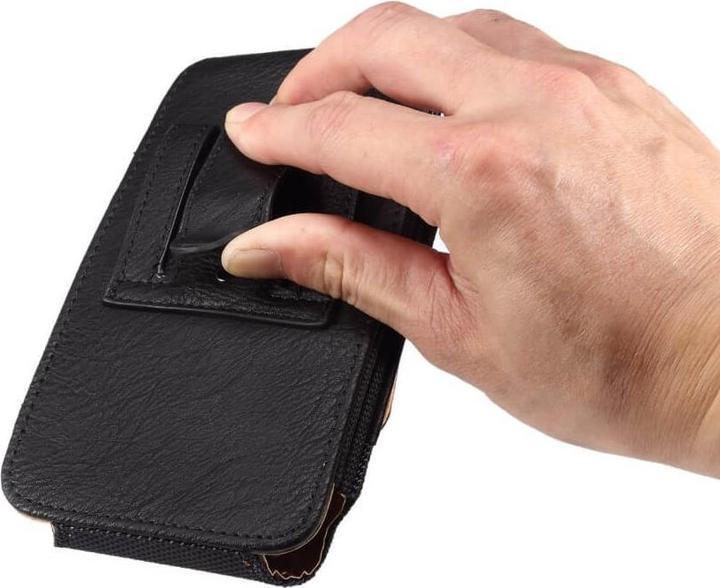 Produktbild Cover-Discount Nylon - Leder Gurttasche mit Kartenfach schwarz / L