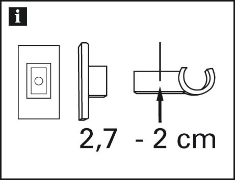 Image du produit Gardinia Support pour barres de café California Ø 10/12 mm 2,7 cm