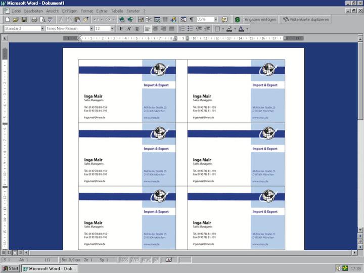 Actual product image Sigel Business cards 3C (190 g/m², 100 x, A4)