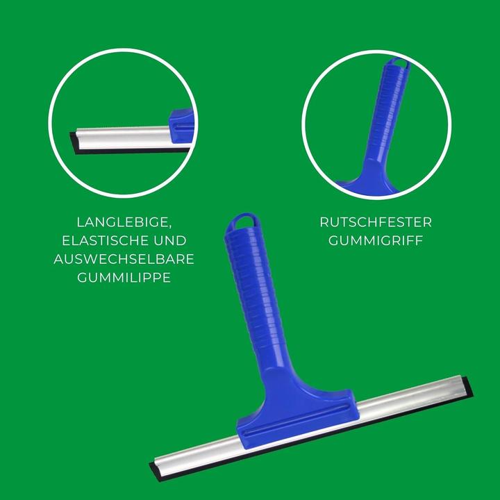 Actual product image Novaliv Sparset Fensterabzieher 23 cm + 35 cm Aluleiste mit Gummilippe für streifenfreies Abziehen B (2 pcs.)