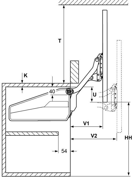 Produktbild Peka Metall Hochliftklappe FREEslide