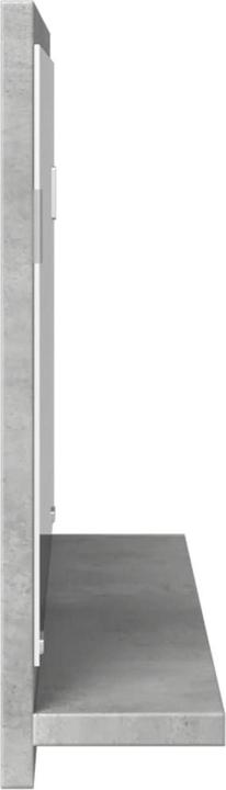 Produktbild VidaXL Badspiegel Wandspiegel Badezimmerspiegel Spiegel mit Ablage Betongrau (90 x 37 cm)