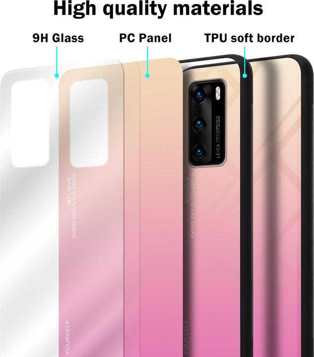Productafbeelding Cadorabo TPU 2 kleuren glasdekking (Huawei P40)