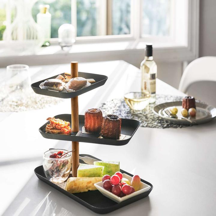 Actual product image Yamazaki 3-stöckiger Schmuckständer mit drehbaren Ablagen RIN