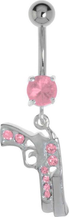 Image du produit Bijouteria Piercing nombril (Acier chirurgical 316L, Cristallin, Argent 925)