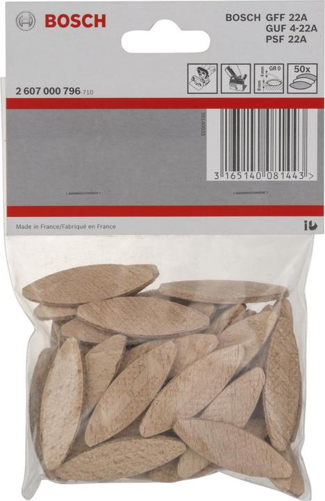 Image du produit Bosch Professional Zubehör Chevilles plates Accessories 45 mm 4 (50 pcs)