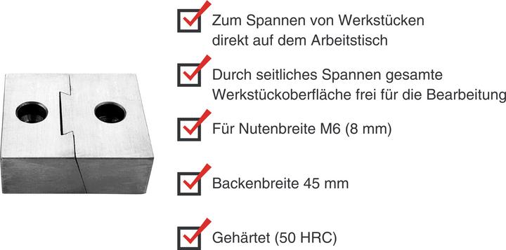 Produktbild Paulimot Niederzug-Spanner M6 / 8 mm, 45 mm Backenbreite