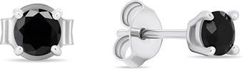 Actual product image Brilio Silver - Silver stud earrings withack zircons EA598WBC
