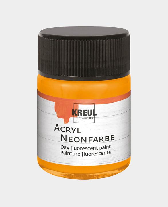 Actual product image Kreul Acrylic neon paint, 50 ml (Neon orange, 50 ml)