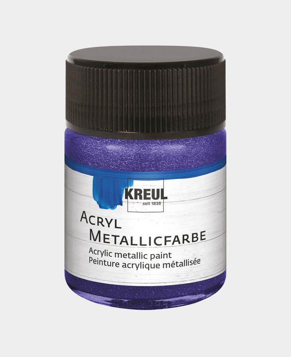 Immagine prodotto Kreul Vernice acrilica metallizzata, crema opaca, 50 ml (Viola, 50 ml)