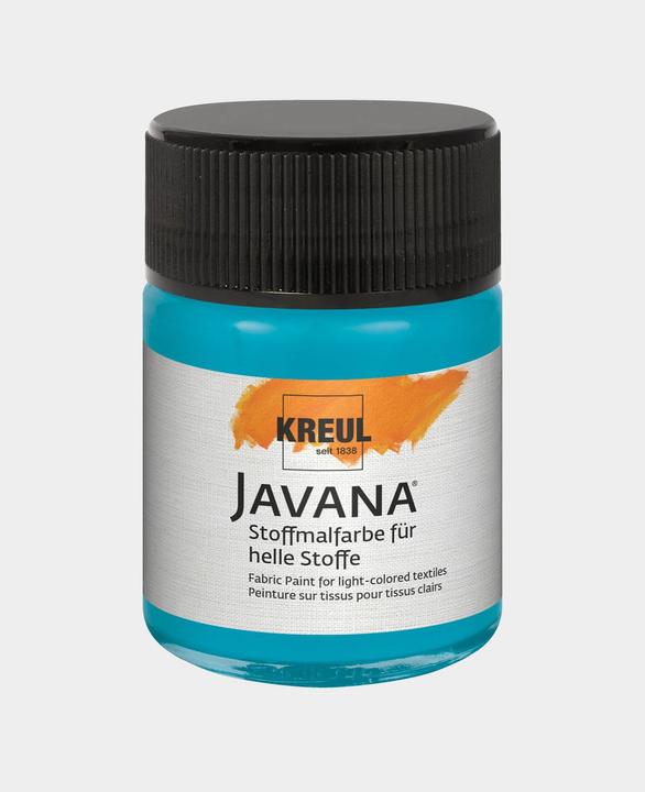 Immagine prodotto Kreul Vernice per tessuti Javana per tessuti leggeri, 50 ml (Blu turchese, 50 ml)