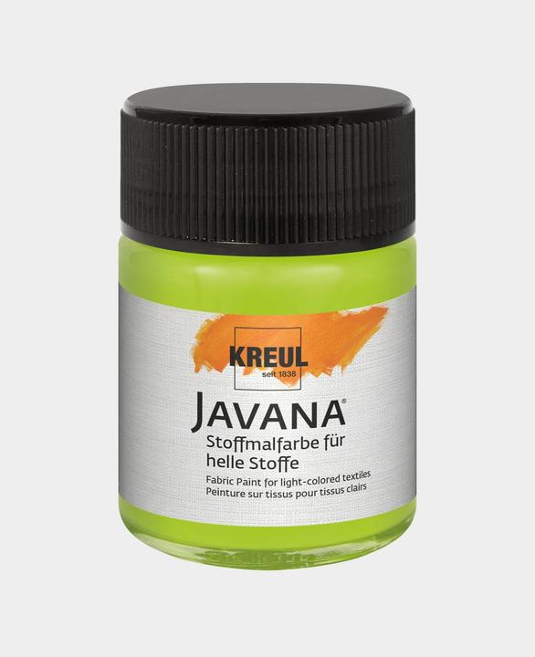 Actual product image Kreul Javana fabric paint for light fabrics, 50 ml (Luminous green, 50 ml)