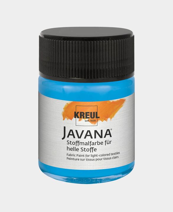 Immagine prodotto Kreul Vernice per tessuti Javana per tessuti leggeri, 50 ml (Azzurro, 50 ml)