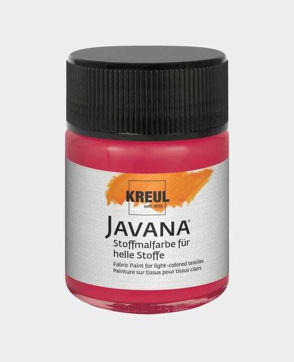 Immagine prodotto Kreul Vernice per tessuti Javana per tessuti leggeri, 50 ml (Rosso rubino, 50 ml)