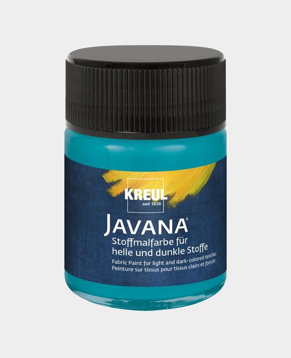 Actual product image Kreul Javana fabric paint for light and dark fabrics, 50 ml (Turquoise, 50 ml)