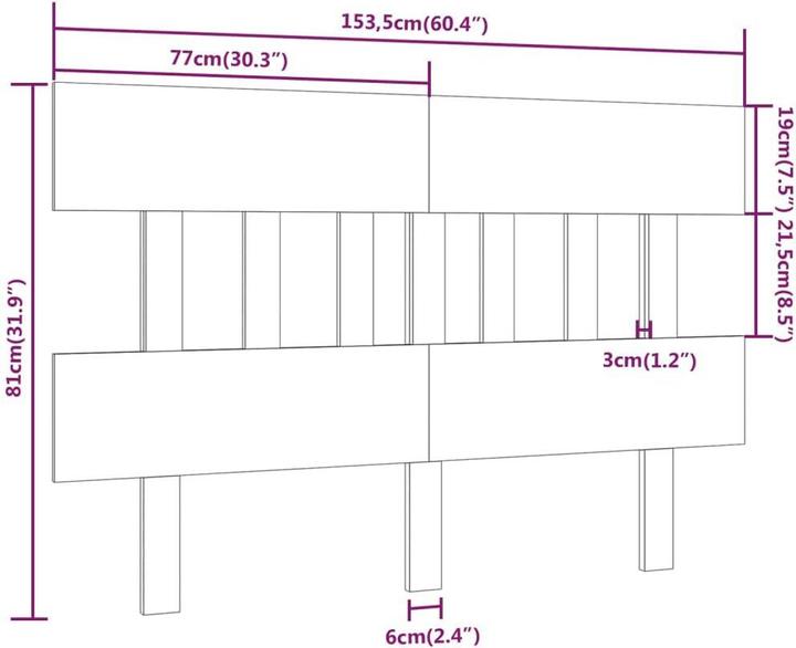 Actual product image VidaXL Aylice (153.5 x 3 x 81 cm)