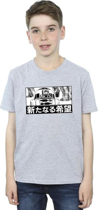 Immagine prodotto Star Wars R2D2 Japanese Maglietta Ragazzi (140, 146)