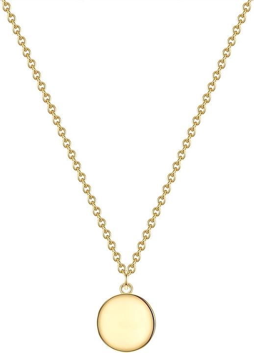 Glanzstücke München Damen Kreis Sterling Silber gelbgold 40,0 cm Basiskette + 5,5 cm Verlängerung - 31360 (Sterling Silber, 40 - 45 cm)