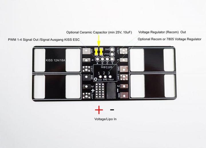 Produktbild Dronefactory Flyduino Kiss Carrier Mini Power Distribution (FPV Zubehör)