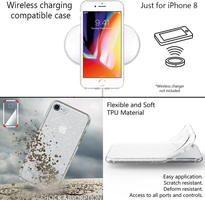 Image du produit Nalia Étui pour téléphone portable à paillettes (Apple iPhone 7)