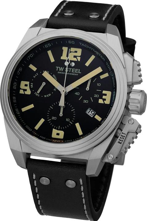 Actual product image TW-Steel TW1111 Canteen Chronograph Men's Watch 46mm 10ATM (Chronograph, 46 mm)