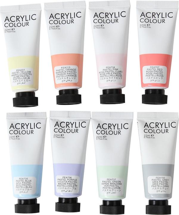 Immagine prodotto I Am Creative Set acrilico Basic (Colorato, Pastello, 176 ml)