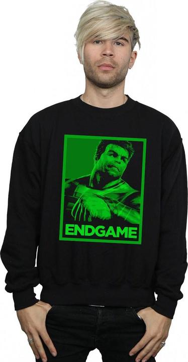 Actual product image Mens Avengers Endgame Hulk Poster Cotton Sweatshirt (3XL)