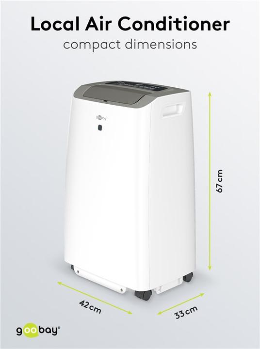 Produktbild Goobay Lokales Klimagerät 9000 BTU/2600 W mit Fernbedienung und Timer (20 m², 9000 BTU/h)