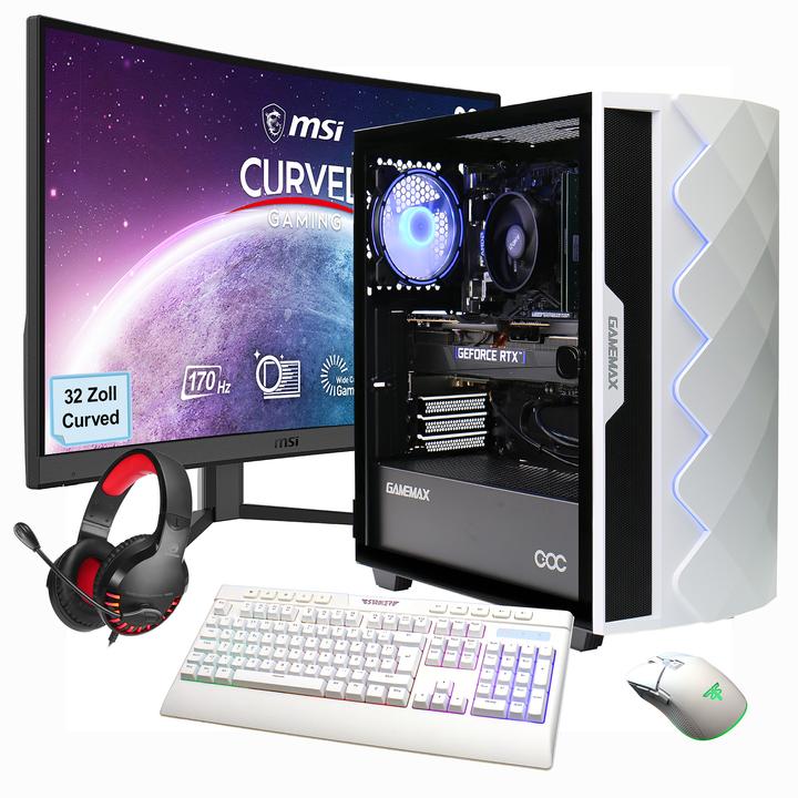 Immagine prodotto Hyrican Set MegaDeal Diamond WT (Intel Core i7-14700F, 32 GB, 1000 GB, GeForce RTX 4070 Super)