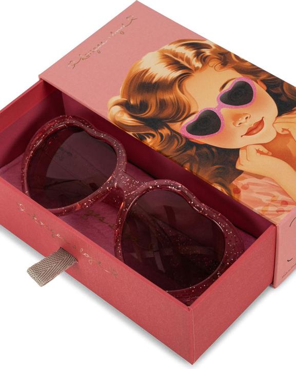 Actual product image Konges Slojd Junior Sonnenbrille Heart Cherry Glitter