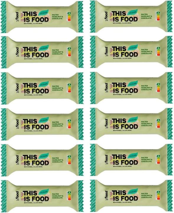Immagine prodotto YFood Barretta proteica vegana Nocciola salata e cioccolato 60g (Nocciola salata e cioccolato, 12 pz., 720 g)
