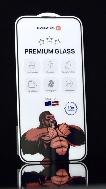 Actual product image Evelatus iPhone 14/13/13Pro 6.1 Corning Gorilla Glass Anti-Static (1 Piece, Apple iPhone 14, Xiaomi Redmi Note 13 Pro+)